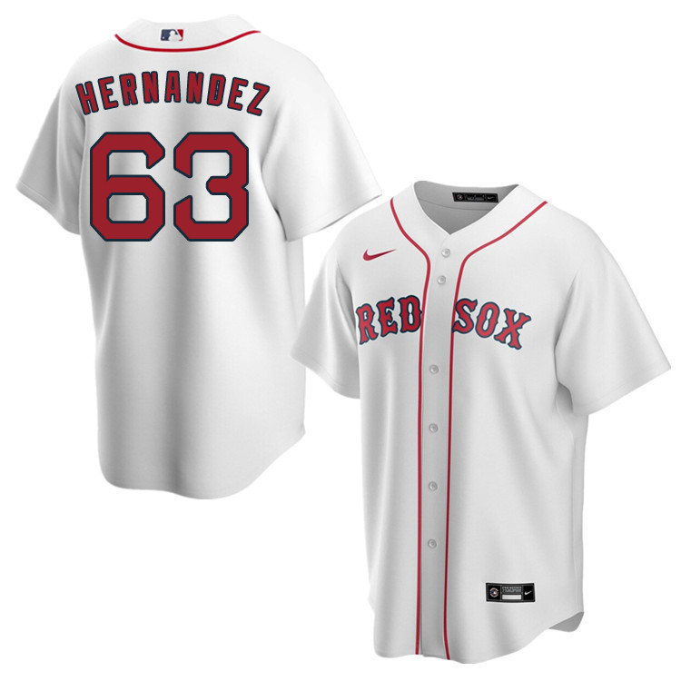 Nike Men #63 Darwinzon Hernandez Boston Red Sox Baseball Jerseys Sale-White